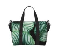 Tcoay Green Tropical Plant Leaves Printed, Beach Bag For Women - Reusable Hand Travel Shoulder Bags