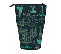 Tcoay Interesting Chemical Science,Standing Pencil Holder Stationery Bag Pencil Pouch Organizer Telescopic Pencil Case