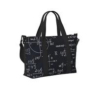 Tcoay Mathematical Seamless With Geometric Shapes Formulas, Beach Bag For Women - Reusable Hand Travel Shoulder Bags