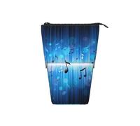 Tcoay Music Notes with Clef,Standing Pencil Holder Stationery Bag Pencil Pouch Organizer Telescopic Pencil Case