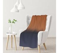 Tcoay Navy Blue And Rust Brown Digital Herringbone,Throws For Sofa Bed Chair, Decorative Throw Blanket, Blanket for Travel 30x40 inches