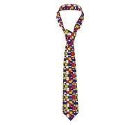 Tcoay Neck Classic Ties Men's Business Ties Slim For Wedding Party Ties,Mondrian Pattern Printing