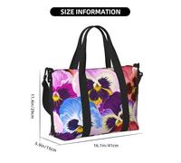 Tcoay Pansies, Beach Bag For Women - Reusable Hand Travel Shoulder Bags