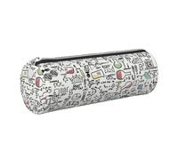 Tcoay Pencil Case Leather Cosmetic Pouch Bag Portable Pencil Pouch with Silver Zipper,Chemistry Experiments Science Science Experiments