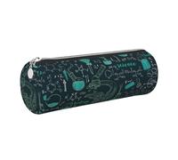 Tcoay Pencil Case Leather Cosmetic Pouch Bag Portable Pencil Pouch with Silver Zipper,Interesting Chemical Science