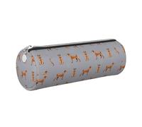 Tcoay Pencil Case Leather Cosmetic Pouch Bag Portable Pencil Pouch with Silver Zipper,Irish Terrier Simple Valentines Day Dog