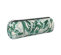 Tcoay Pencil Case Leather Cosmetic Pouch Bag Portable Pencil Pouch with Silver Zipper,Lily of The Valley