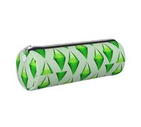 Tcoay Pencil Case Leather Cosmetic Pouch Bag Portable Pencil Pouch with Silver Zipper,The Sims Plumbob