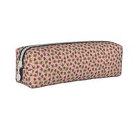 Tcoay Pencil Case Portable Cylindrical Pencil Pouch with Zipper Leather Cosmetic Pouch Bag,Carnivorous Plant in Pot