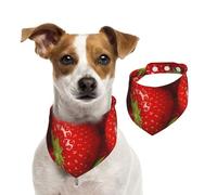 Tcoay Red Strawberry Fruit,Pet Bib Scarf Cats Dog Bandana Dogs Towel Bib Adjustable Pet Scarf,S
