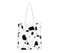 Tcoay Reusable Shopping Bag,Grocery Handbag, Multipurpose Canvas Shoulder Bag,Cow Skin Dalmatians Dog Spots Animal Animals Dalmatian
