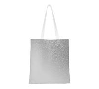 Tcoay Reusable Shopping Bag,Grocery Handbag, Multipurpose Canvas Shoulder Bag,Diagonal Gray Silver Glitter