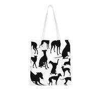 Tcoay Reusable Shopping Bag,Grocery Handbag, Multipurpose Canvas Shoulder Bag,Italian Greyhound Dog