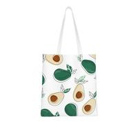 Tcoay Reusable Shopping Bag,Grocery Handbag, Multipurpose Canvas Shoulder Bag,Simple Draw Fruit Avocado