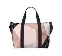 Tcoay Rose Gold Glitter Black White Marble Geometric, Beach Bag For Women - Reusable Hand Travel Shoulder Bags