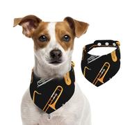 Tcoay Saxophone Trombone Lover Music,Pet Bib Scarf Cats Dog Bandana Dogs Towel Bib Adjustable Pet Scarf,L