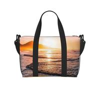 Tcoay Sea Beach Sunset, Beach Bag For Women - Reusable Hand Travel Shoulder Bags