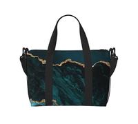 Tcoay Teal Emerald Marble L And Scapes, Beach Bag For Women - Reusable Hand Travel Shoulder Bags