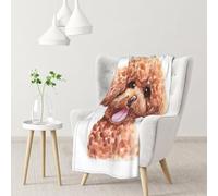 Tcoay Toy Poodle,Throws For Sofa Bed Chair, Decorative Throw Blanket, Blanket for Travel 30x40 inches