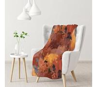 Tcoay Trendy Chic Terracotta Rust Orange Brown,Throws For Sofa Bed Chair, Decorative Throw Blanket, Blanket for Travel 30x40 inches