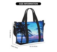 Tcoay Tropical Island Beach Ocean Pink Blue Sunset, Beach Bag For Women - Reusable Hand Travel Shoulder Bags