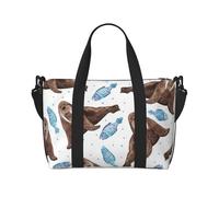 Tcoay Watercolor Brown Walrus, Beach Bag For Women - Reusable Hand Travel Shoulder Bags