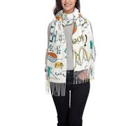 Tcoay Women's Shawl Printed Women's Scarf Faux Cashmere Scarf,Science Lab Education Biology Chemistry