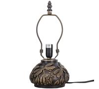 TCODTPOL Tiffany Table Lamp Base Replacement Only Fit for Stained Glass Table Lamp Shade, Resin Finished in Bronze with Harp and Final (H-(W4H12 Inch))
