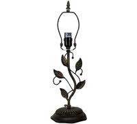 TCODTPOL Tiffany Table Lamp Base Replacement Only Fit for Stained Glass Table Lamp Shade, Resin Finished in Bronze with Harp and Final (N -(W6H20 Inch))