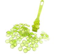 TCOINERY Bingo Lotto Game Set - Transparent Magnetic Wand & Semitransparent Chips - Family Casino Game Night Tokens, STEM Learning Accessories, Alphanumeric Counting and Sorting Chess (Yellow)