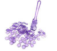 TCOINERY Bingo Lotto Game Set - Transparent Magnetic Wand & Semitransparent Chips - Family Casino Game Night Tokens, STEM Learning Accessories, Alphanumeric Counting and Sorting Chess (Purple)