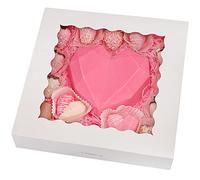 Tcoivs 20-Pack Pie Boxes 12" x 12" x 2.5", Bakery Boxes with Window, White Cookie Boxes, Auto-Popup Treat Boxes for Pies, Muffins, Donuts and Pastries