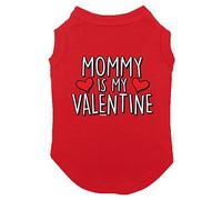 Tcombo Mommy is My Valentine Dog Shirt (Red, 3X-Large)