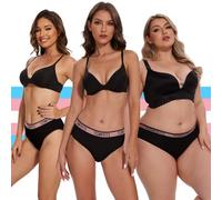tcomfifits 3 Pack-Tucking Gaff Panties for Transgender Women MTF, Comfy/Flatten/Hidden, Black/Black/Black, M