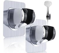 TCOTBE 2 Pieces Removable Shower Head Holder Adjustable Handheld Shower Head Holder Strong Shower Head Holder Suction Punch-Free Drill Free Adhesive Suction Cup Shower Wand Shower Hose Holder