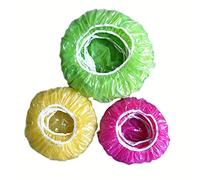 TCOTBE 60 Reusable Elastic Food Bowl Storage Covers,Variety of 3 translucent stretchable sizes and Colorful Dish Plate Covers,Alternative to foil, plastic wrap,BPA Free