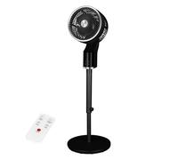 TCP Black Pedestal Fan with Remote Control, Quiet Standing Electric Floor Fan for Home, Bedroom or Office, 4-Way Vertical & Horizontal Oscillation, Adjustable Height, Timer, 3 Speeds