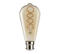 TCP Decorative Filament 220L ST64 7W Amber B22/BC Non Dimmable 2000 Kelvin