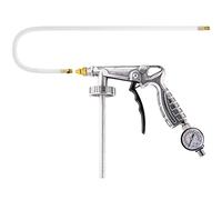 TCP Global Air Rust Proofing and Undercoating Gun with Gauge - Includes 22" Long Flexible Extension Wand with Multi-Directional Nozzle - Spray Truck Bed Liner Coating, Rubberized Undercoat, Chip Guard