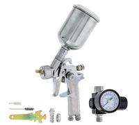 TCP Global Mini Automotive Paint Touch-Up HVLP Spray Gun with 1.2mm Fluid Tip and Regulator
