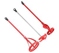 TCP Global Set of 3 Paint, Epoxy Resin, Mud and Cement Mixer Blades - Power Drill Stirring Tools - 14" Ribbon Mixing Paddles with 5/16" Hex Head Shafts, 1 Mini Mixer - Mix Gallon, Quarts - Concrete