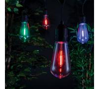 Tcp Led Festoon Lights, 10M Colour Changing Outdoor & Indoor Lighting, St64 E27 Rgb Mains Powered