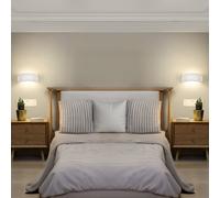 Tcp Pack Of 2 X White Up Down Style Indoor Wall Light Ip20