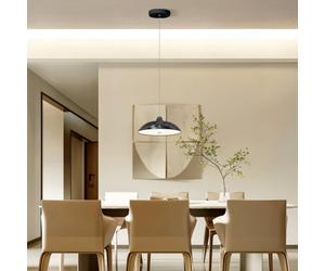 Tcp Single Unit Black Hanging Pendant Ceiling Light, Ip20 With Switchable Cct Options