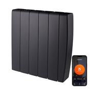 TCP Smart Ceramic Panel Radiator 1500W (Black) - WiFi Enabled Electric Heater with App & Touchscreen Control, Wall-Mounted Slimline Design, Ceramic Core Technology, Energy Efficient