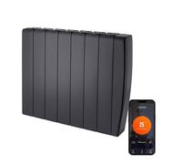 TCP Smart Ceramic Panel Radiator 2000W (Black) - Smart WiFi Electric Heater with Remote App Control, Slimline Wall Mounted Design, Ceramic Core Fast Heat, Motion Sensor Energy Saving