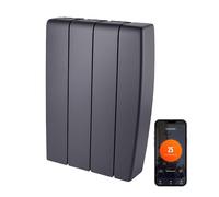 TCP Smart Ceramic Panel Radiator 700W (Black) - WiFi Electric Heater with App Control, Slimline Wall-Mounted Design, Energy Efficient Heating with Ceramic Core & Motion Sensor
