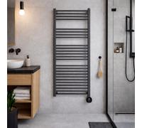 Tcp Smart Contemporary Black Electric Radiator With Digital Screen (W)500mm X (H)1340mm X (D) 30mm - 1000W