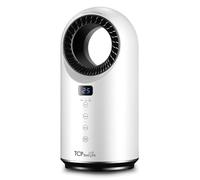 TCP Smart Portable Bladeless Heater Fan 1500w White with App, WiFi, 2 Heat Modes & 1 Cool Mode, Voice Control Works with Alexa, Google Home & Siri Shortcuts, LED Display, Smart Schedules & Timers