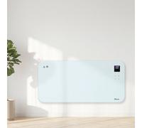 Tcp Smart Wifi Glass Panel Heater 2000W, Alexa Compatible, Open Window Detector, Wall Mounted & Freestanding White Heater.